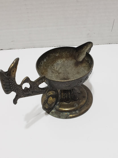 Antique Brass Oil Lamp/Incense Holder/Decanter/Candle Holder - 1950s