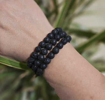 Lava Stone Bead Bracelet