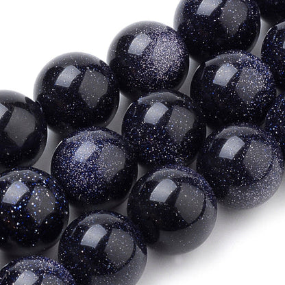 Blue Goldstone Glass Bead