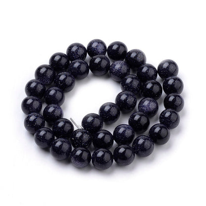 Blue Goldstone Glass Bead