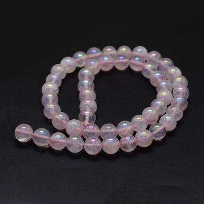 Aura Rose Quartz Gemstone Beads