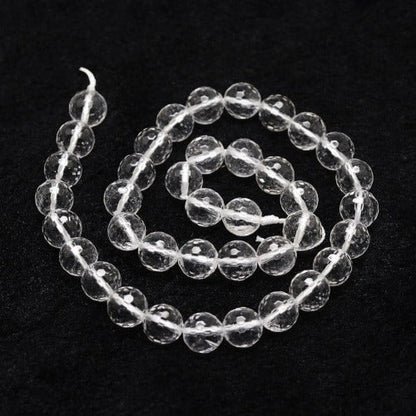 Clear Quartz Faceted Gemstone Bead